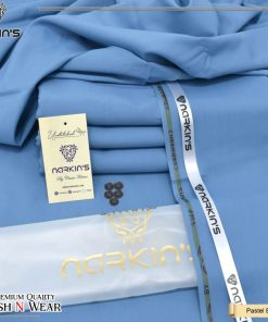 Narkin Winter Wash & Wear Fabric – Pastel Blue | Premium 4 Meter Unstitched Suit