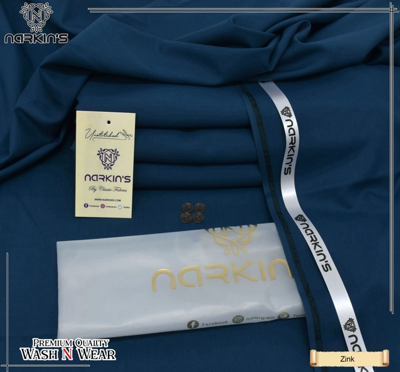 Narkin Winter Wash & Wear Fabric – Zink Color | Premium 4 Meter Unstitched Suit