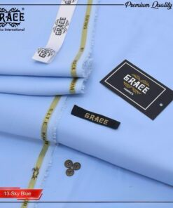 Grace Wash & Wear Fabric – Sky Blue | Premium 4 Meter Unstitched Suit