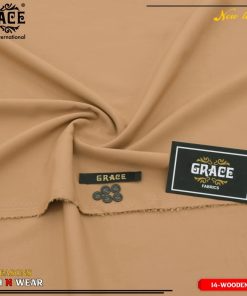 Grace Wash & Wear Fabric – Caramel Beige | Premium 4 Meter Unstitched Suit