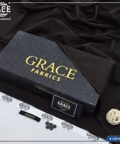 Grace Wash & Wear Fabric – Dark Chocolate Brown | Premium 4 Meter Unstitched Suit