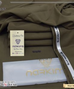 Narkin Winter Wash & Wear Fabric – Rikan Brown | Premium 4 Meter Unstitched Suit