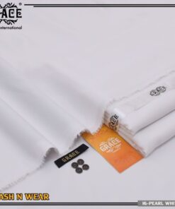 Grace Wash & Wear Fabric – Pure White  | Premium 4 Meter Unstitched Suit